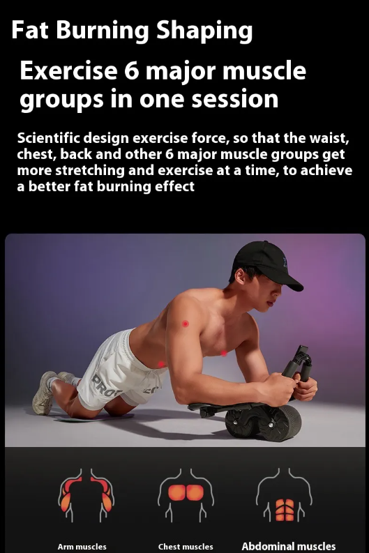 Automatic Rebound Abdominal Wheel home gym equipment