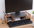 Wooden Desktop Computer Stand and Organizer