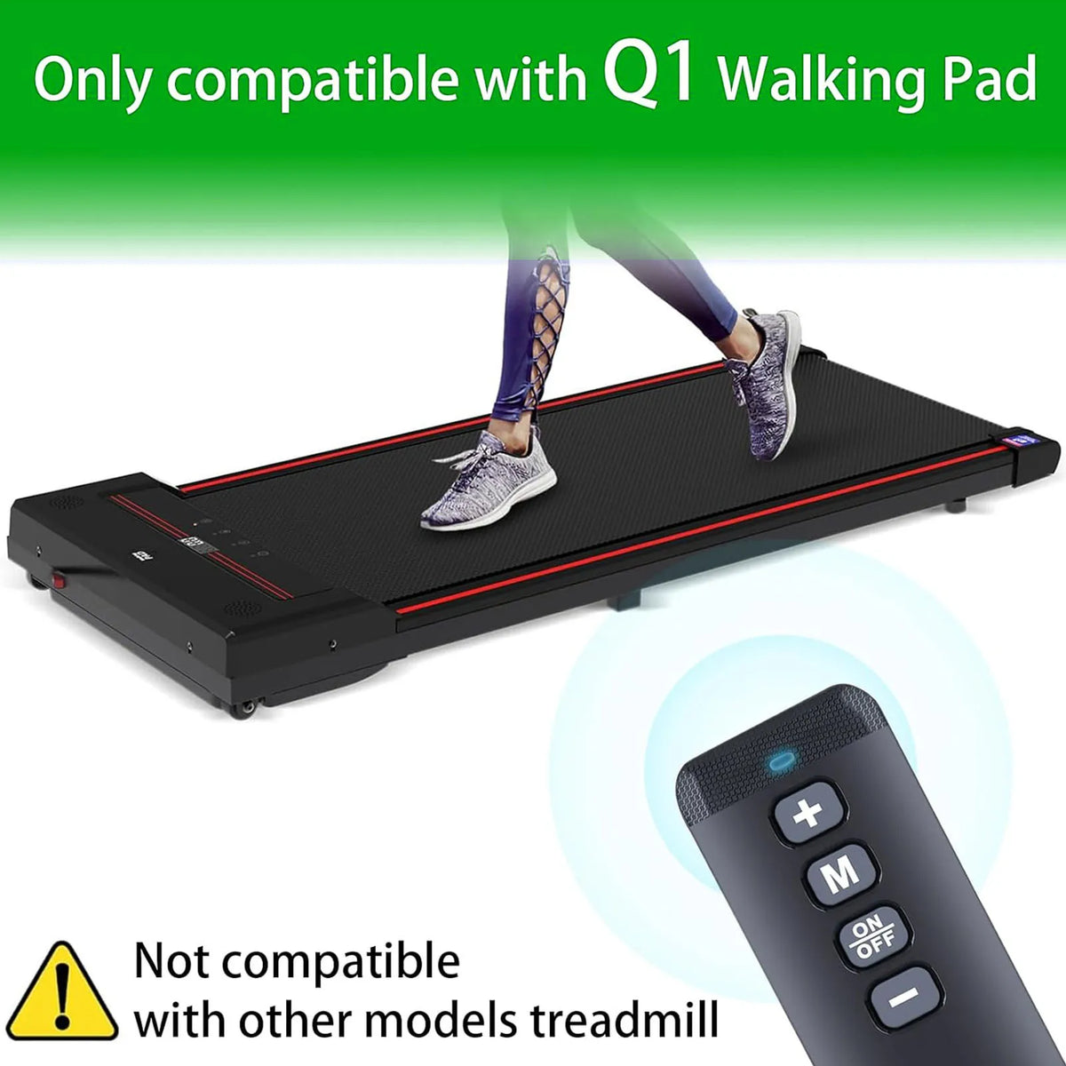 Remote Control Fit for Walking Pad Q1 Treadmill 32.8FT Range Running Machine Remote Control Replacement Black
