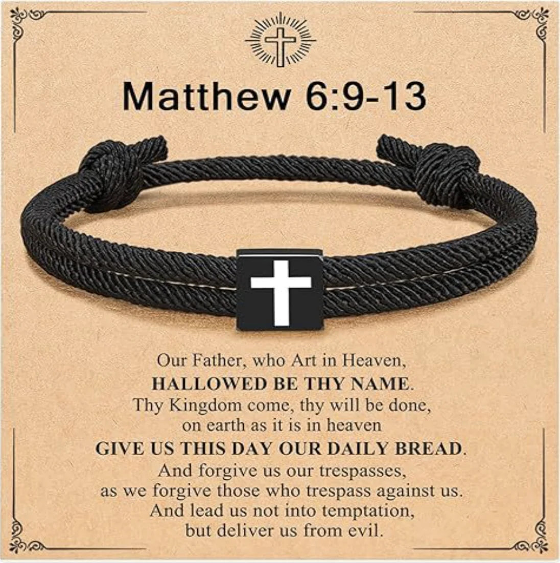 Milan Rope Braided Cross Bracelet
