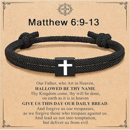 Milan Rope Braided Cross Bracelet