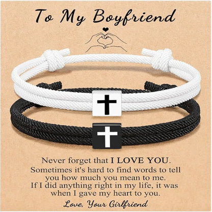 Milan Rope Braided Cross Bracelet