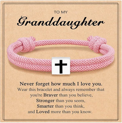 Milan Rope Braided Cross Bracelet
