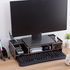 Wooden Desktop Computer Stand and Organizer monitor setup