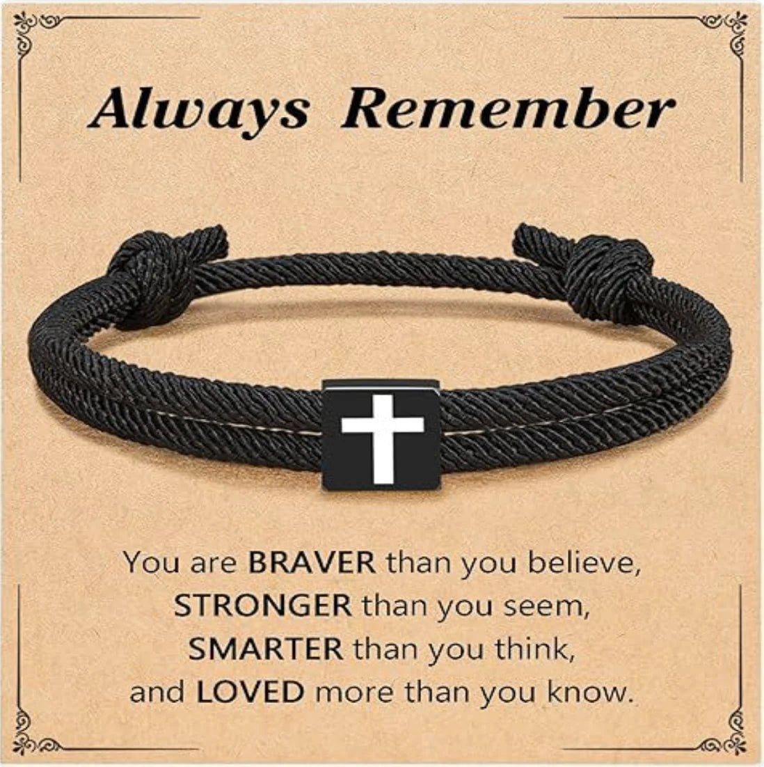Milan Rope Braided Cross Bracelet