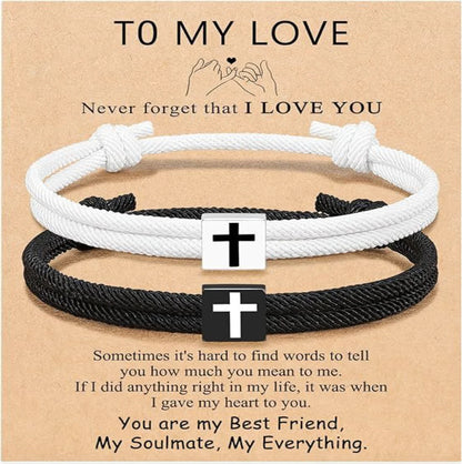 Milan Rope Braided Cross Bracelet