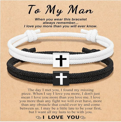 Milan Rope Braided Cross Bracelet